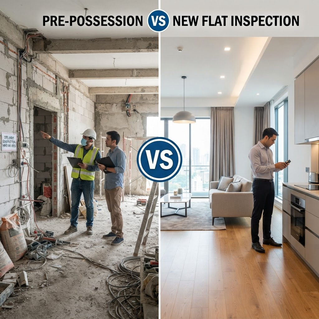 Comparison between pre-possession inspection and new flat inspection benefits